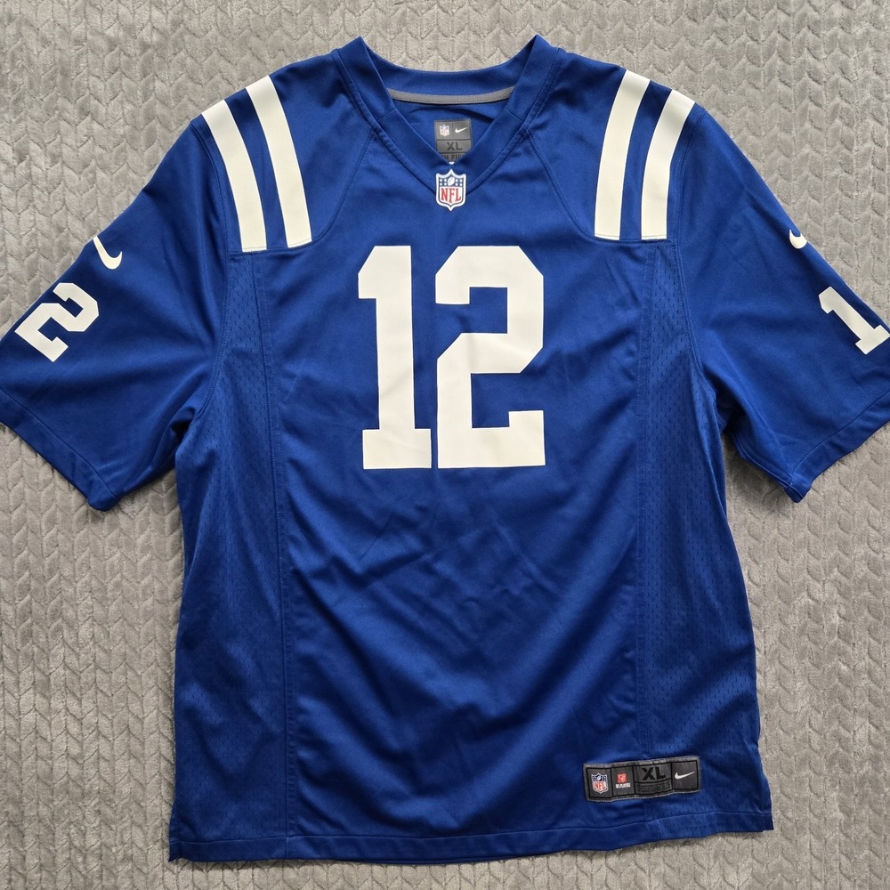 Andrew Luck #12 Indianapolis Colts NFL Nike On‎ Field Jersey Men's Size XL Blue